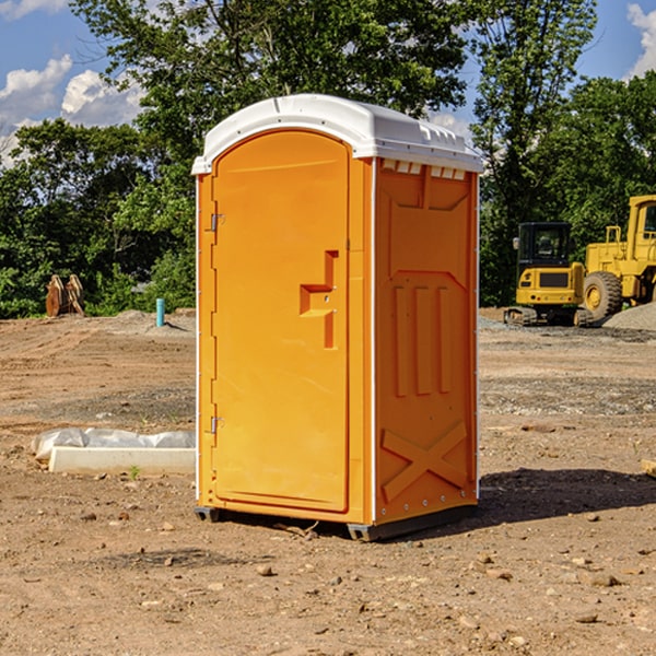 can i customize the exterior of the porta potties with my event logo or branding in Akron Iowa